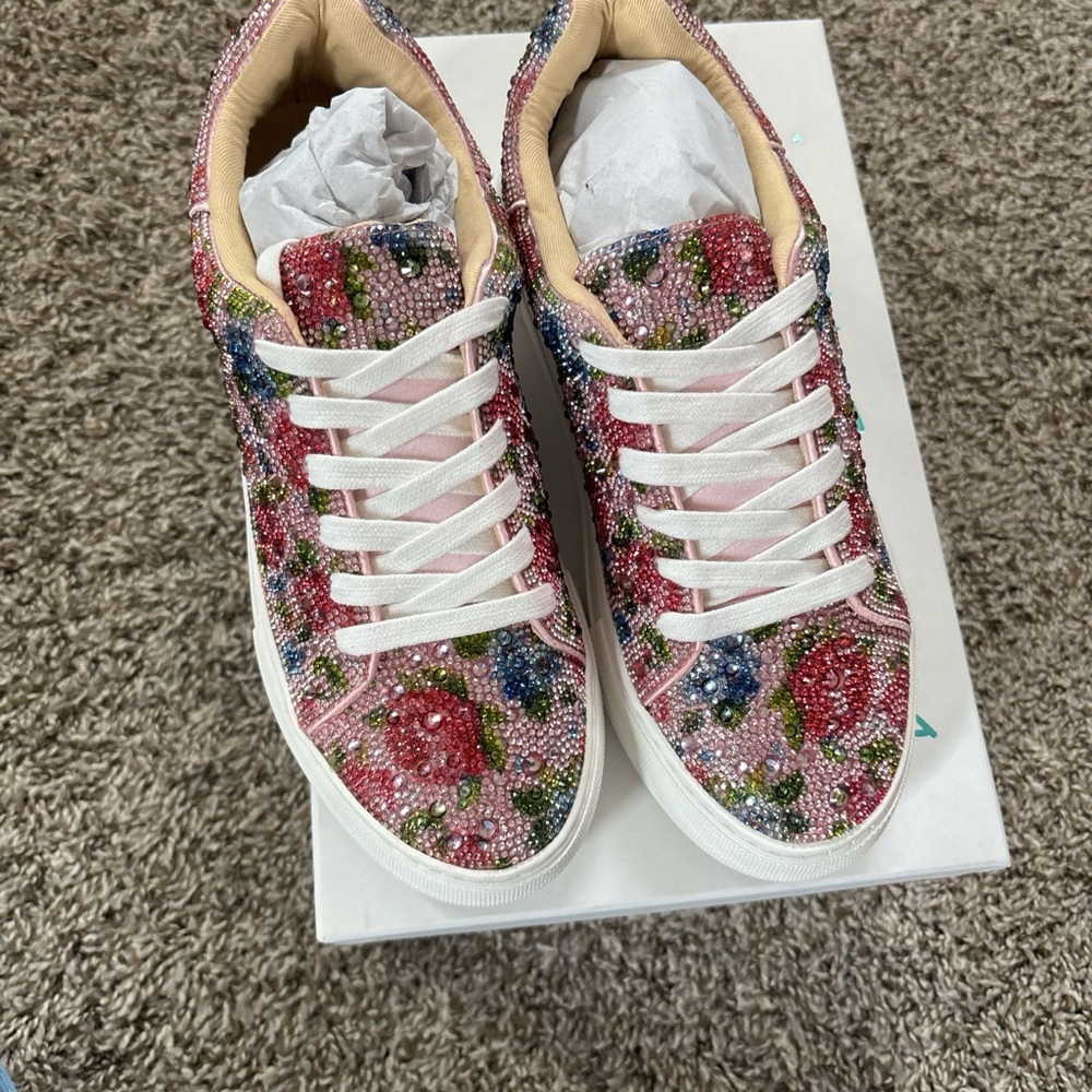 Floral Embellished Women's Sneakers betsy Johnson
